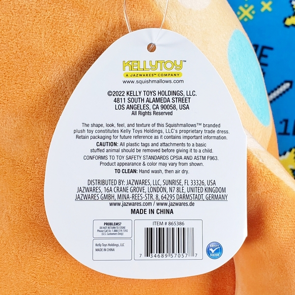 Squishmallow Halton the Orange Stingray 11" UltraSoft Sealife Squad Toy Plush - Picture 9 of 9